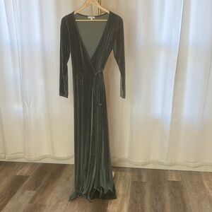 Baltic Born Emerald Velvet Long Sleeve Dress
